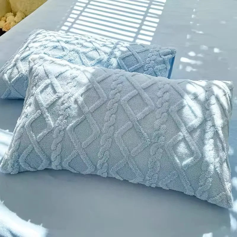 1pcs 2pcs Pillowcase Taff Velvet Pillow Cover 48x74cm Pillowslip Rectangle Cushion Cover Warm Pillow Case Fundas De Almohada