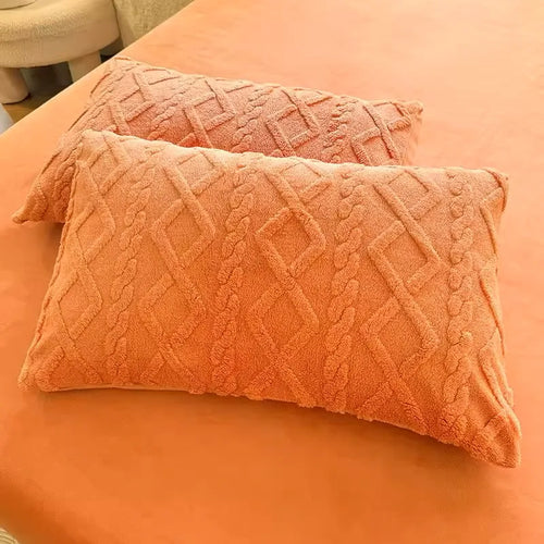 1pcs 2pcs Pillowcase Taff Velvet Pillow Cover 48x74cm Pillowslip Rectangle Cushion Cover Warm Pillow Case Fundas De Almohada