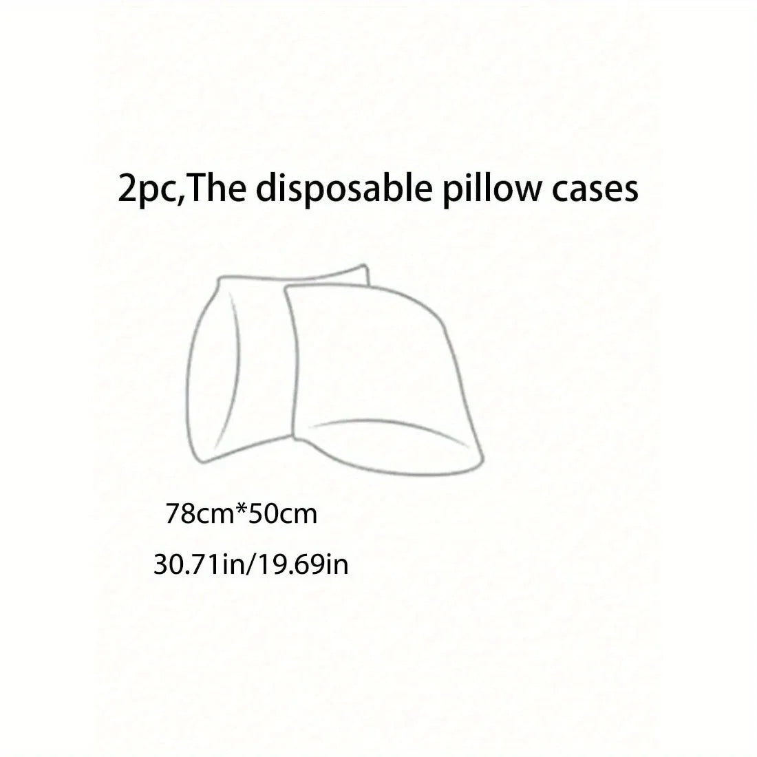 2pcs Disposable Pillowcases, Sterile Bedding Linens, Hospital Prone Pillowcase, Travel Pillows For Hotels, White